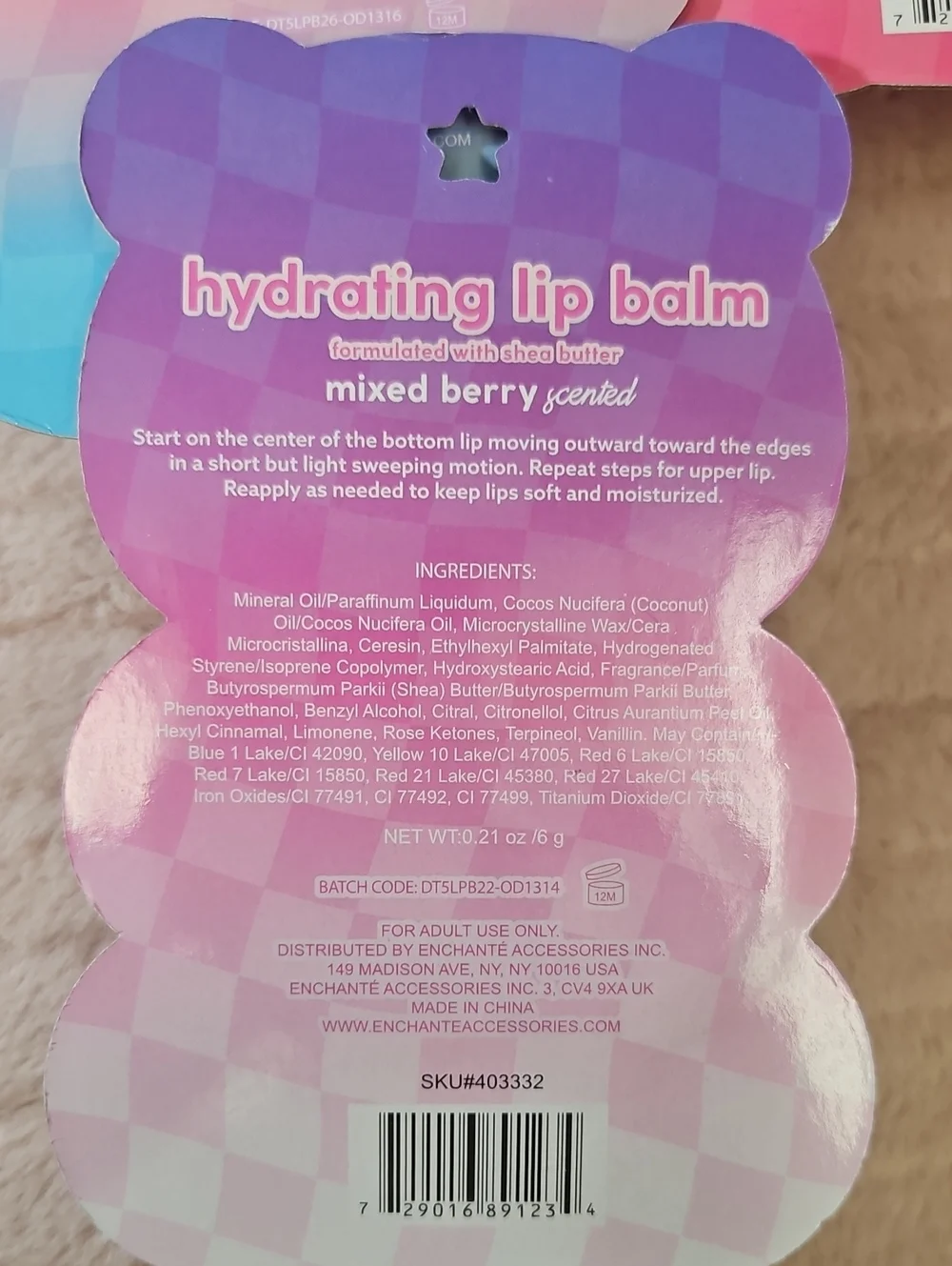 Just 4 girls BERRY CUTE hydrating lip balm 3-pc